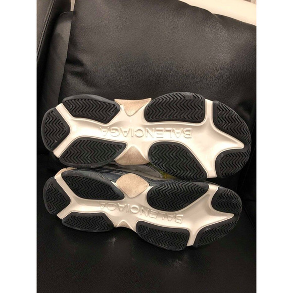 Balenciaga Triple S Sneaker Neon Yellow Grey Speed Flat Trainer 43 Men US 10 - Picture 12 of 12